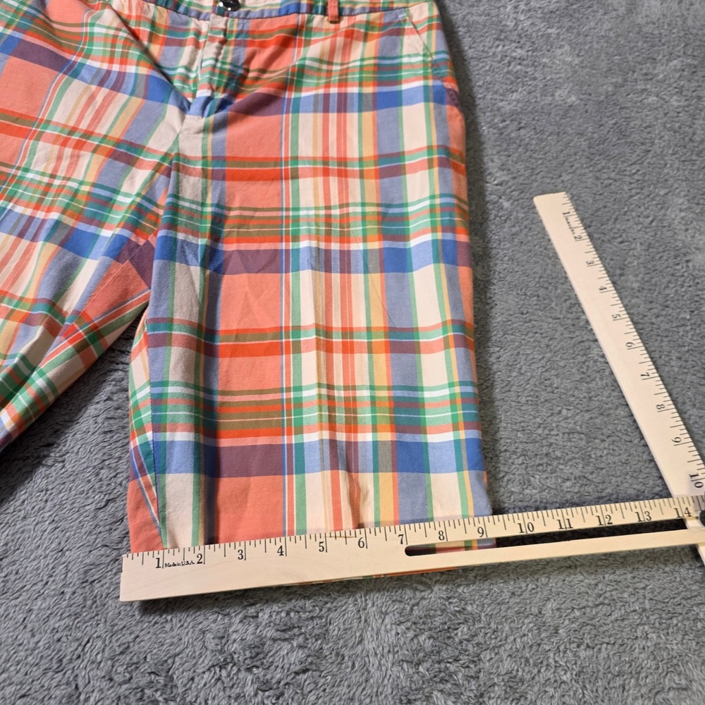 Lauren Active Womens 8 Shorts Multi Color Plaid Madras Cotton Stretch Bermuda - Picture 4 of 8